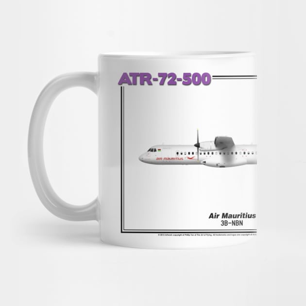 Avions de Transport Régional 72-500 - Air Mauritius (Art Print) by TheArtofFlying